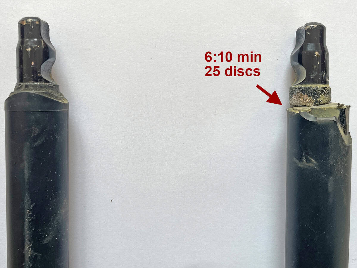 Lock from Kryptonite cut shackle