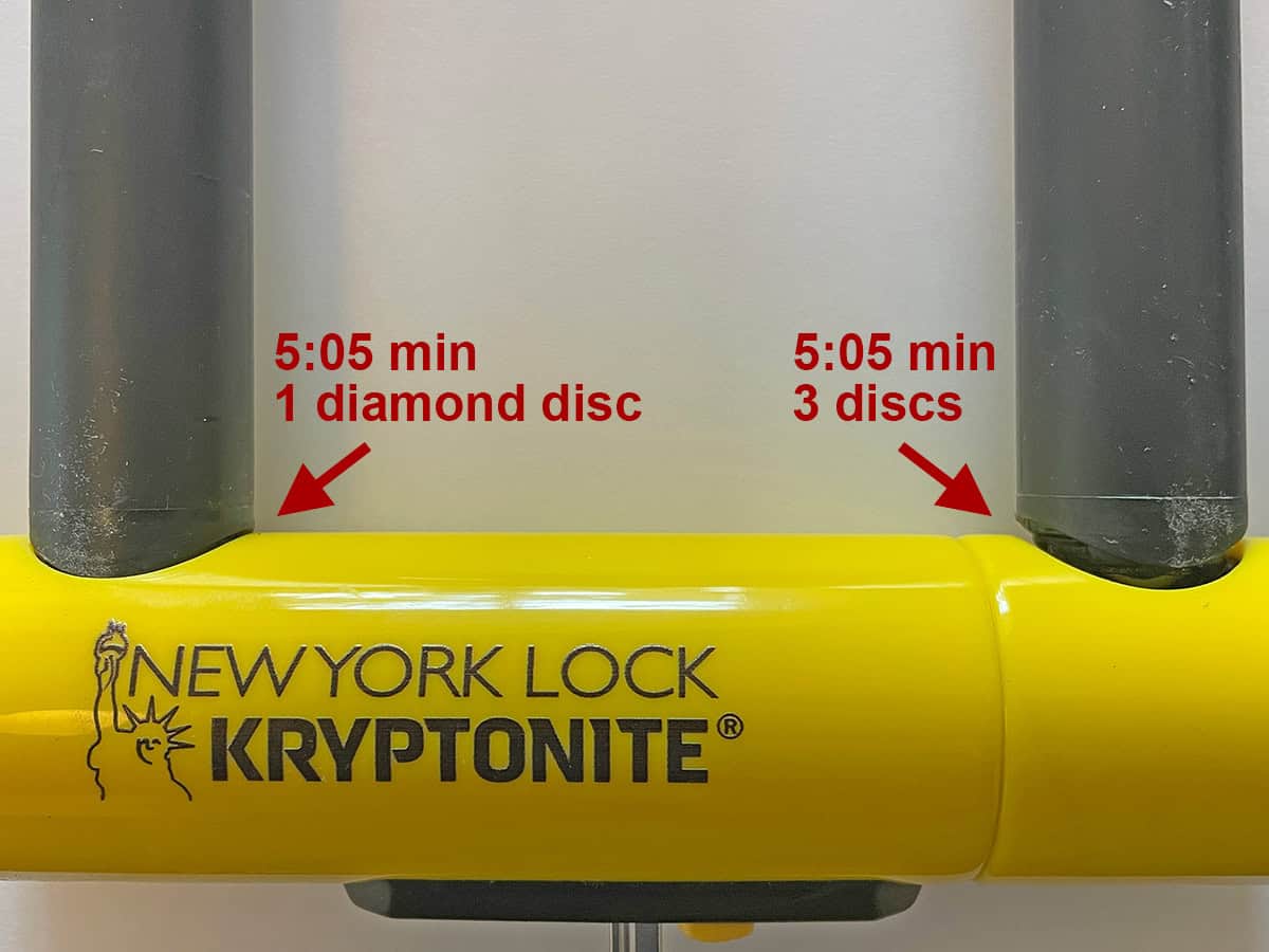 Second lock from Kryptonite times to cut