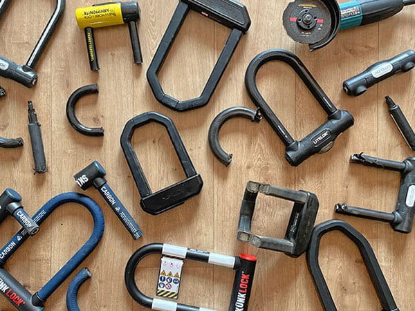 Angle grinder proof bike locks?