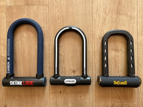 SkunkLock Carbon vs Litelok X1 vs OnGuard RockSolid