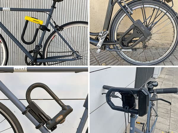 Angle grinder proof bike lock frame mounts